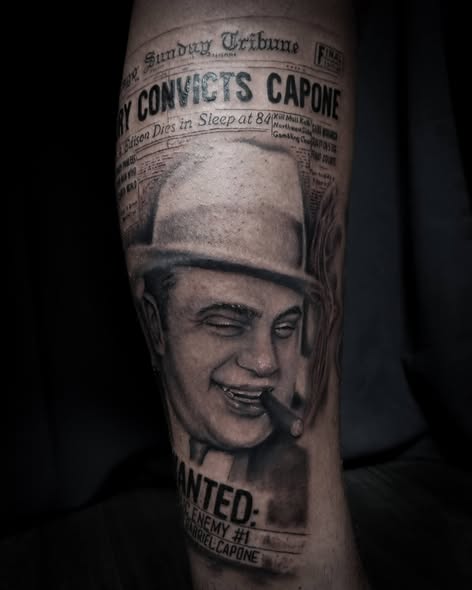 Black grey realism tattoo - work 4